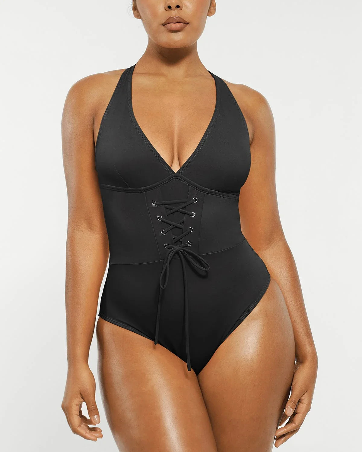 MySkult® Maillot Moulant Corset – Décolleté Plongeant