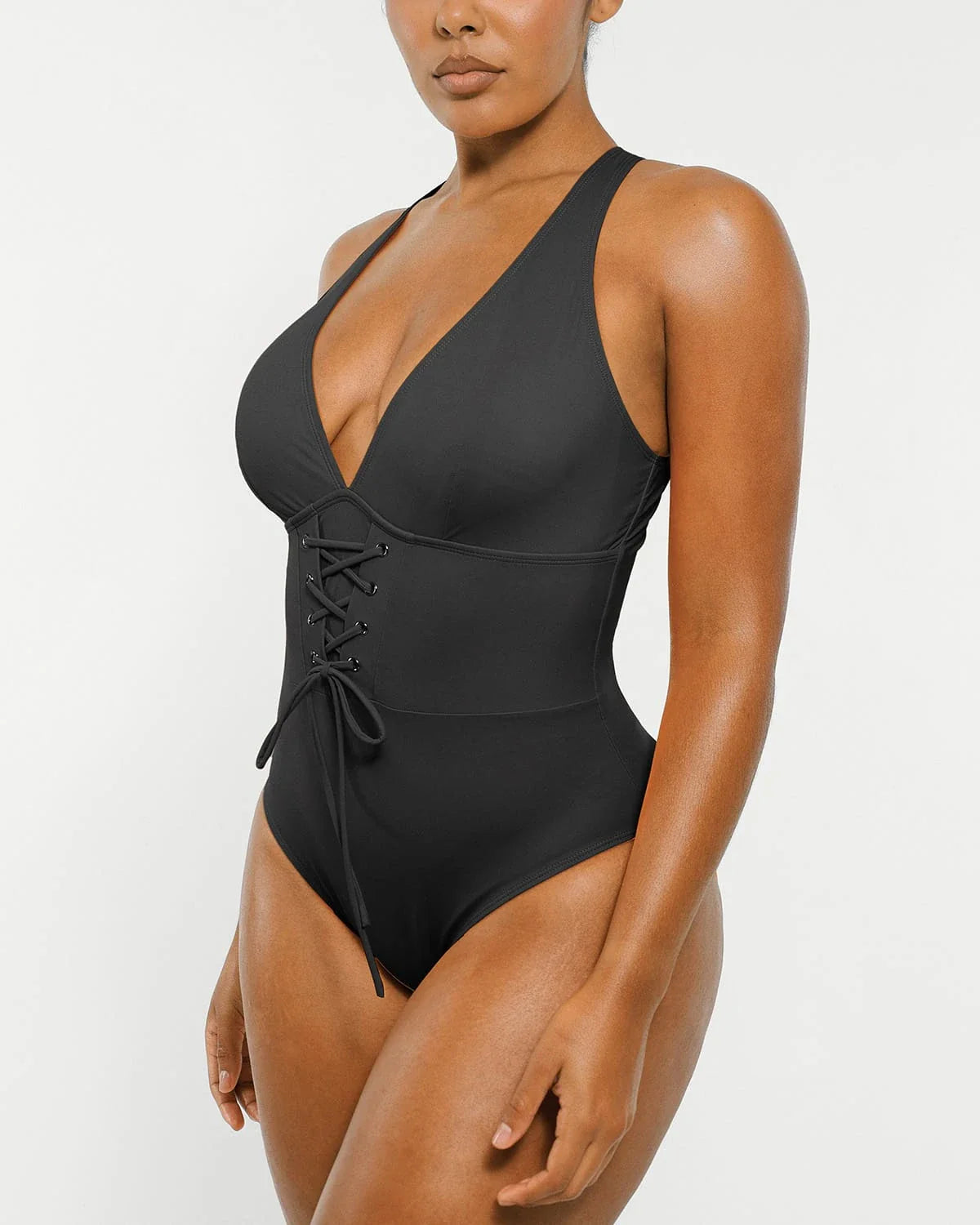 MySkult® Maillot Moulant Corset – Décolleté Plongeant