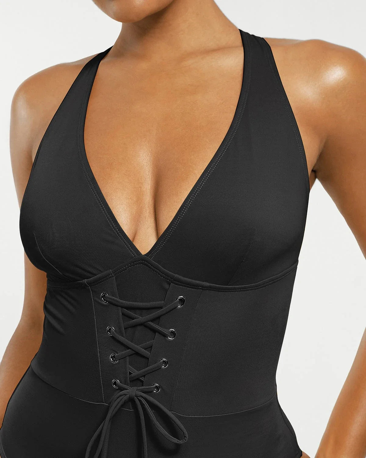 MySkult® Maillot Moulant Corset – Décolleté Plongeant