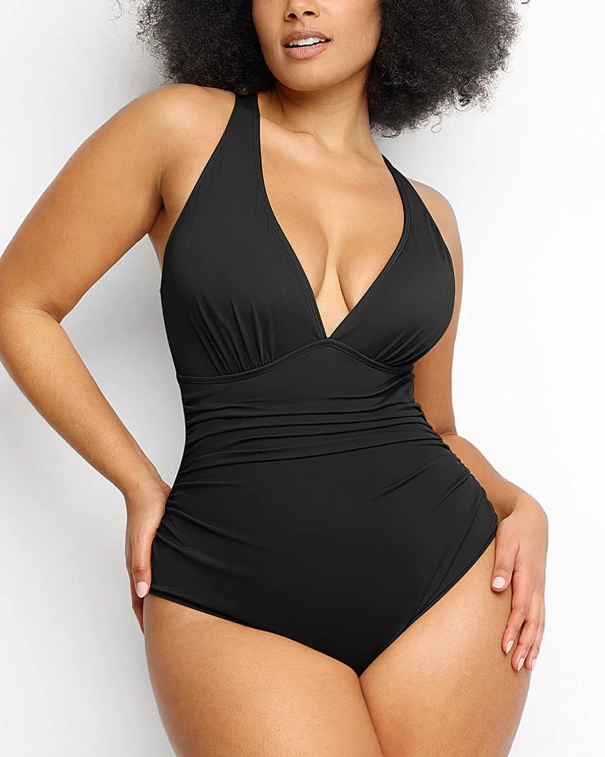 MySkult® Maillot Moulant – Décolleté Plongeant - Découpe Avant