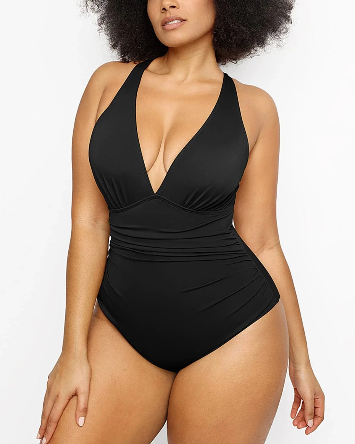 MySkult® Maillot Moulant – Décolleté Plongeant - Découpe Avant