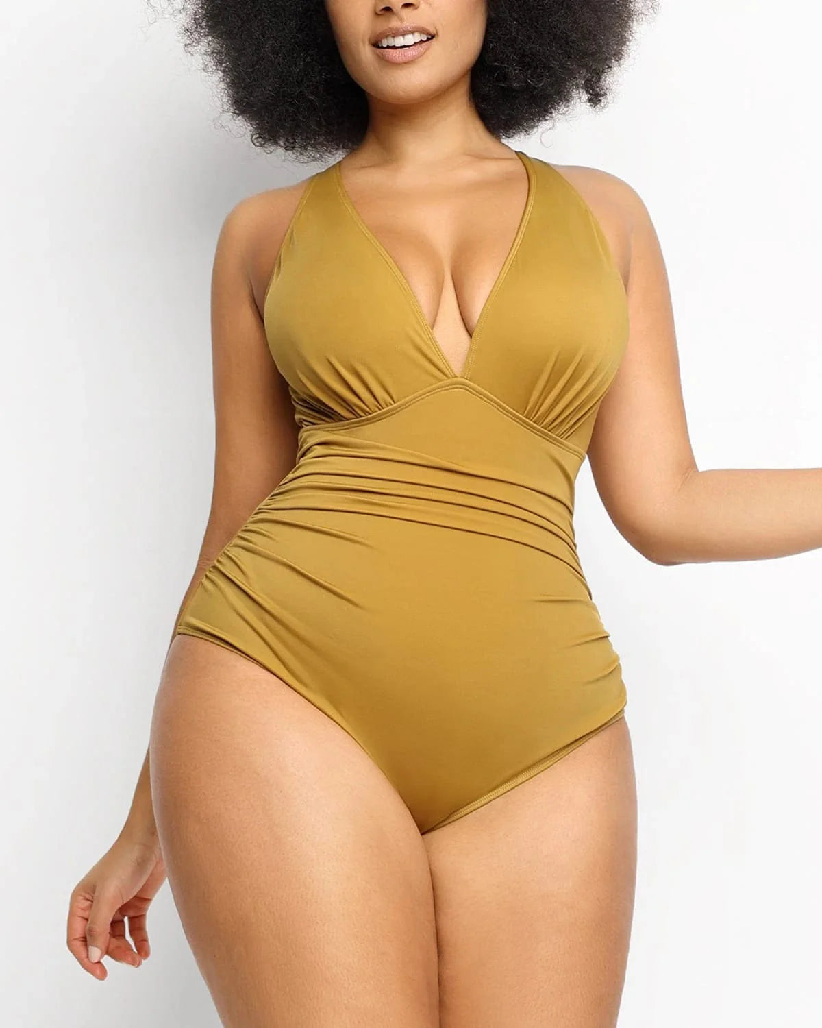 MySkult® Maillot Moulant – Décolleté Plongeant - Découpe Avant