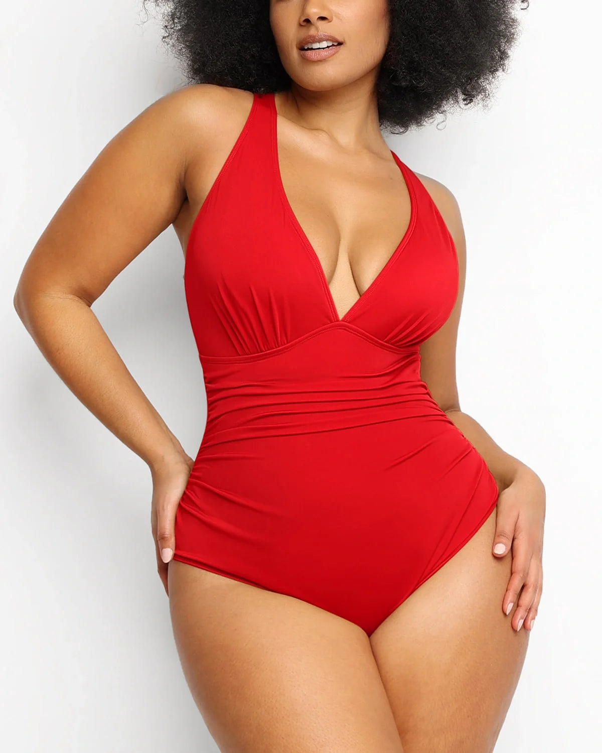 MySkult® Maillot Moulant – Décolleté Plongeant - Découpe Avant