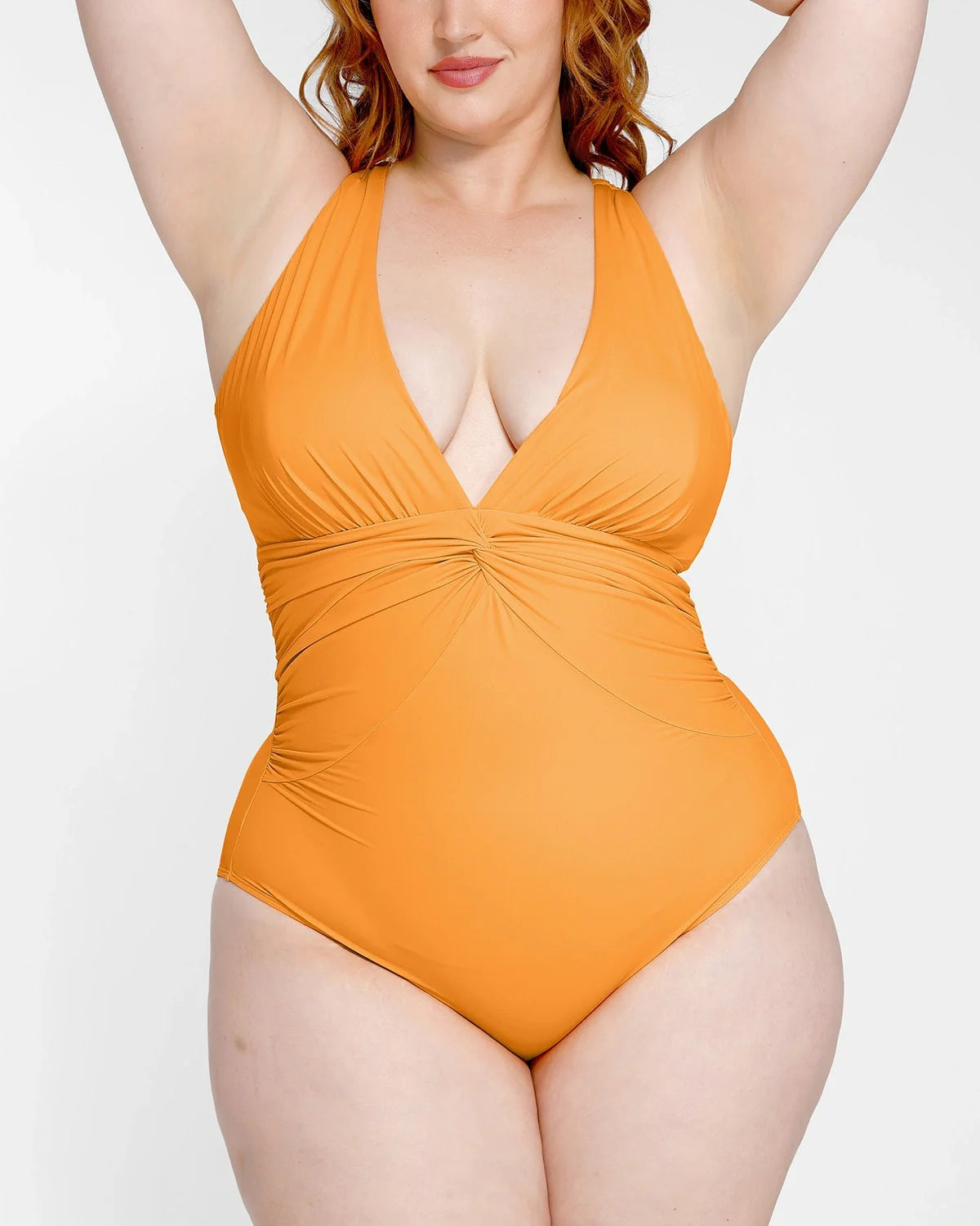 MySkult® Maillot Moulant – Décolleté Twist - Fronces Gainantes