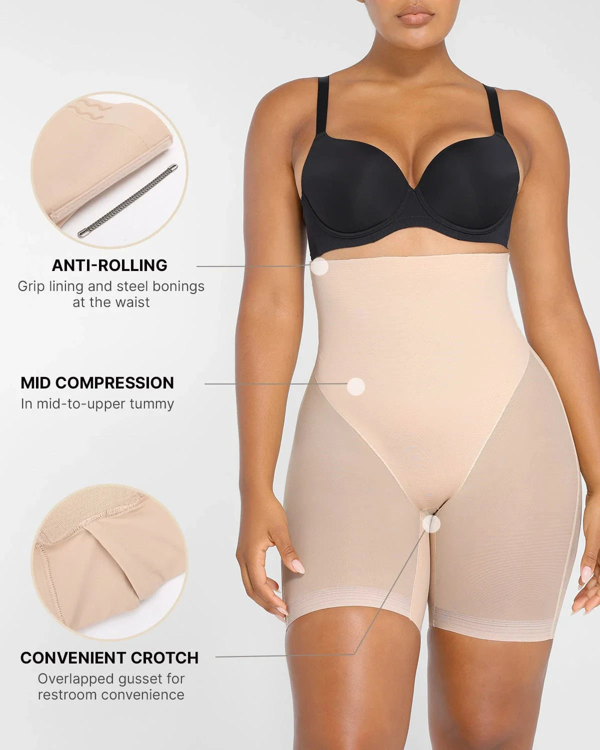 MySkult® Short moulant en maille respirante – Galbe fessier - effet lissant