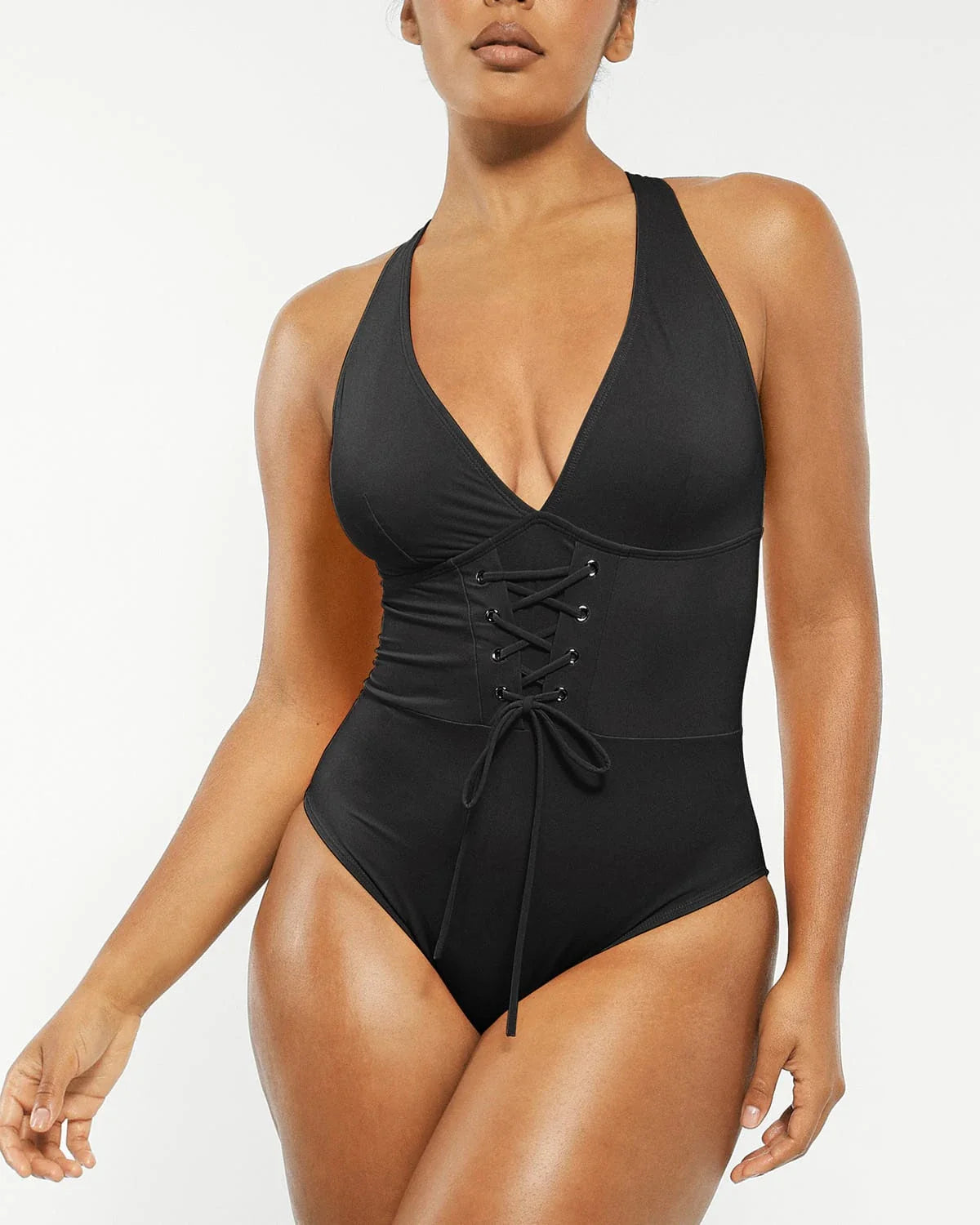 MySkult® Maillot Moulant Corset – Décolleté Plongeant