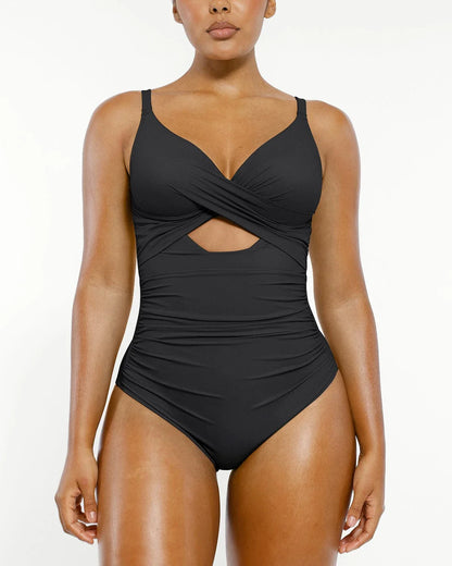 MySkult® Maillot Moulant – Décolleté Twist - Découpe Avant