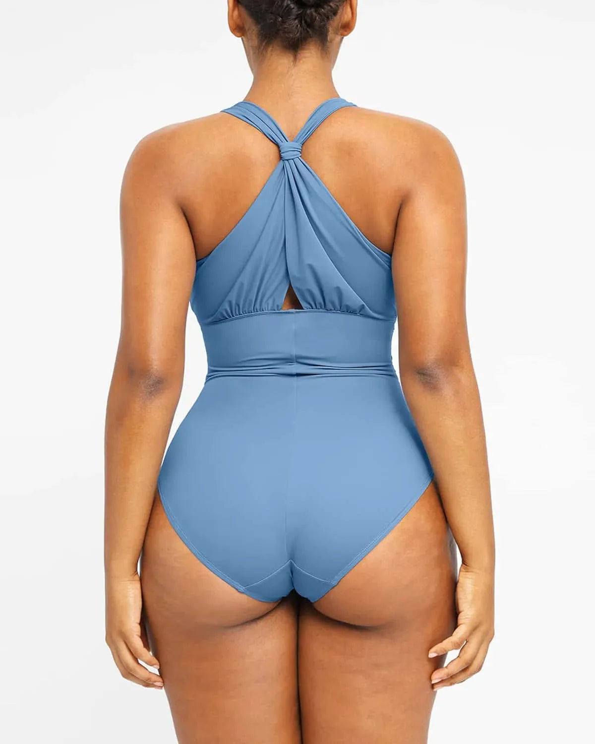 MySkult® Maillot Moulant – Décolleté Twist - Fronces Gainantes