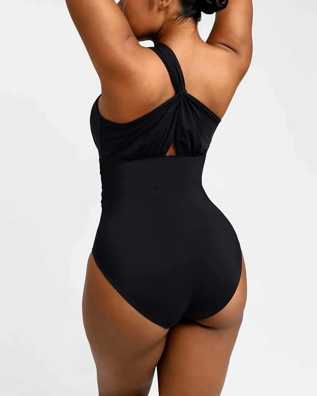 MySkult® Maillot Moulant – Décolleté Twist - Fronces Gainantes