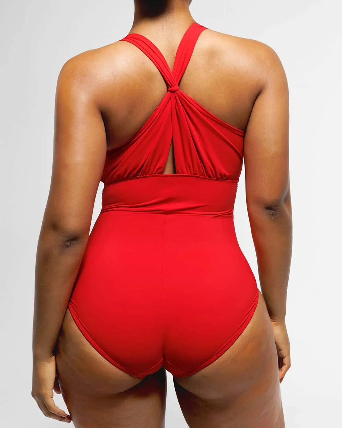 MySkult® Maillot Moulant – Décolleté Twist - Fronces Gainantes