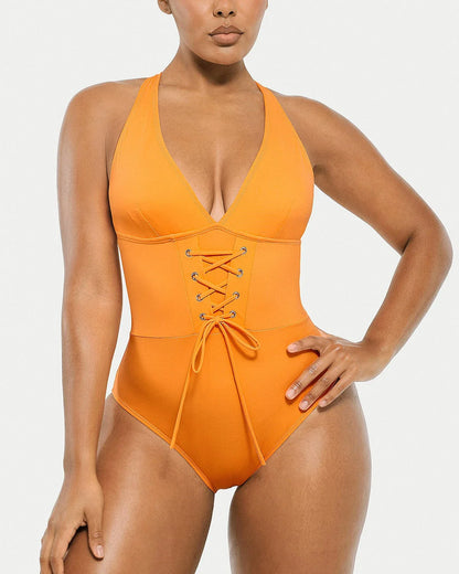 MySkult® Maillot Moulant Corset – Décolleté Plongeant