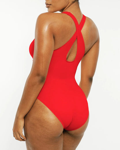 MySkult® Maillot Moulant Corset – Décolleté Plongeant