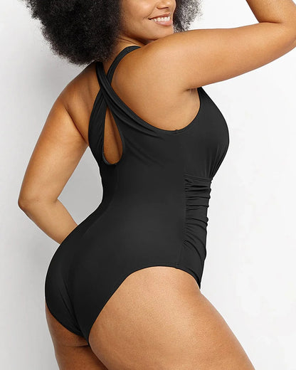 MySkult® Maillot Moulant – Décolleté Plongeant - Découpe Avant
