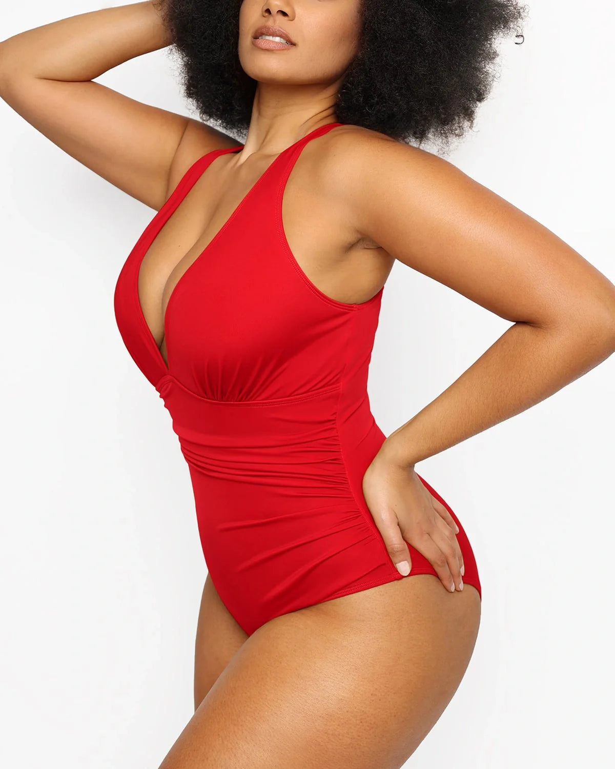 MySkult® Maillot Moulant – Décolleté Plongeant - Découpe Avant