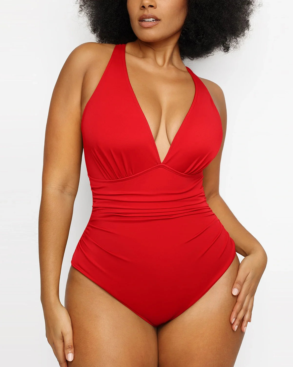 MySkult® Maillot Moulant – Décolleté Plongeant - Découpe Avant