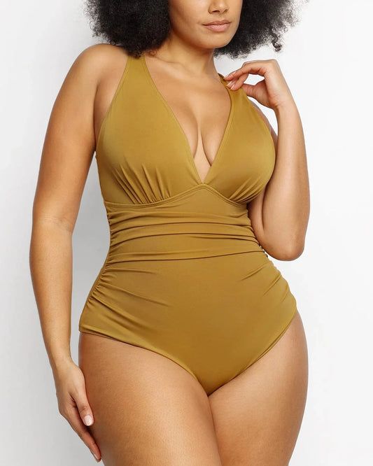 MySkult® Maillot Moulant – Décolleté Plongeant - Découpe Avant