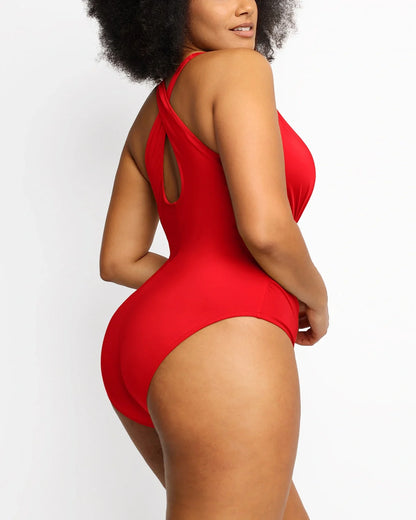 MySkult® Maillot Moulant – Décolleté Plongeant - Découpe Avant