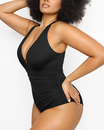 MySkult® Maillot Moulant – Décolleté Plongeant - Découpe Avant